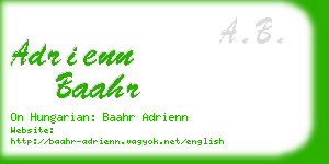 adrienn baahr business card